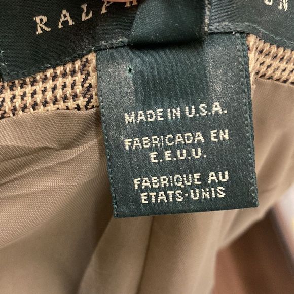 Ralph Lauren Vintage Brown Double Breasted Oversized Blazer Office Plus Size 14 - Picture 11 of 13